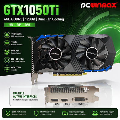 PCWINMAX Geforce GTX 1050 Ti 4GB GDDR5 128Bit Gaming Graphics Card con uscita HD OEM/ODM In stock per computer desktop